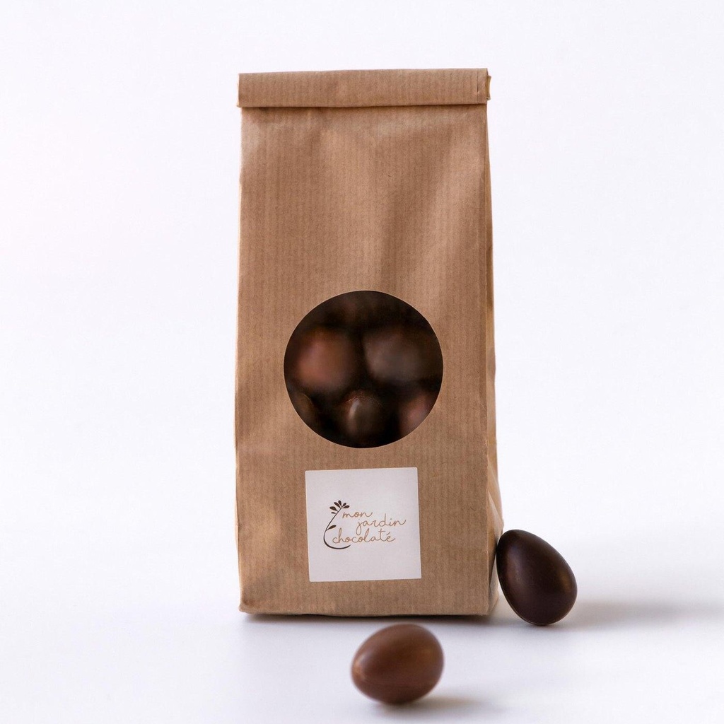 Oeufs chocolat noisettes chocolat noir et au lait
