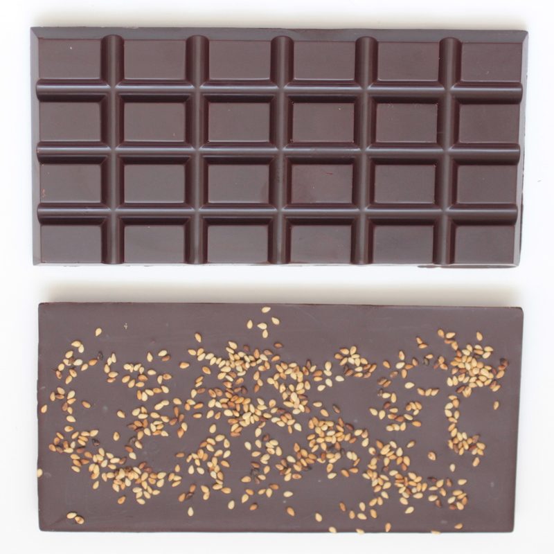 Tablette chocolat noir et sésame