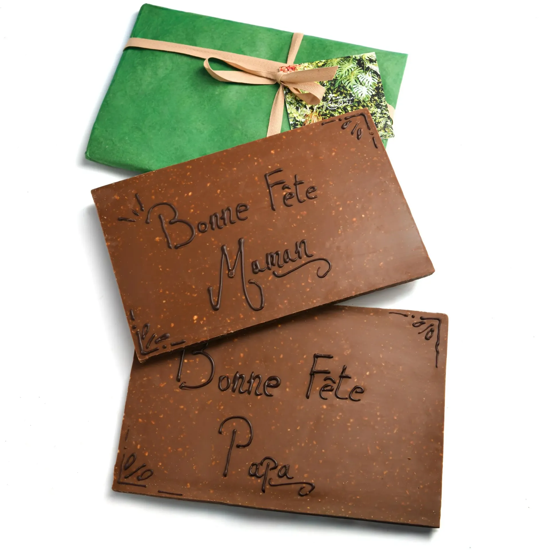 Tablette XL à message chocolat noisettes chocolat au lait (Bonne fête Maman)