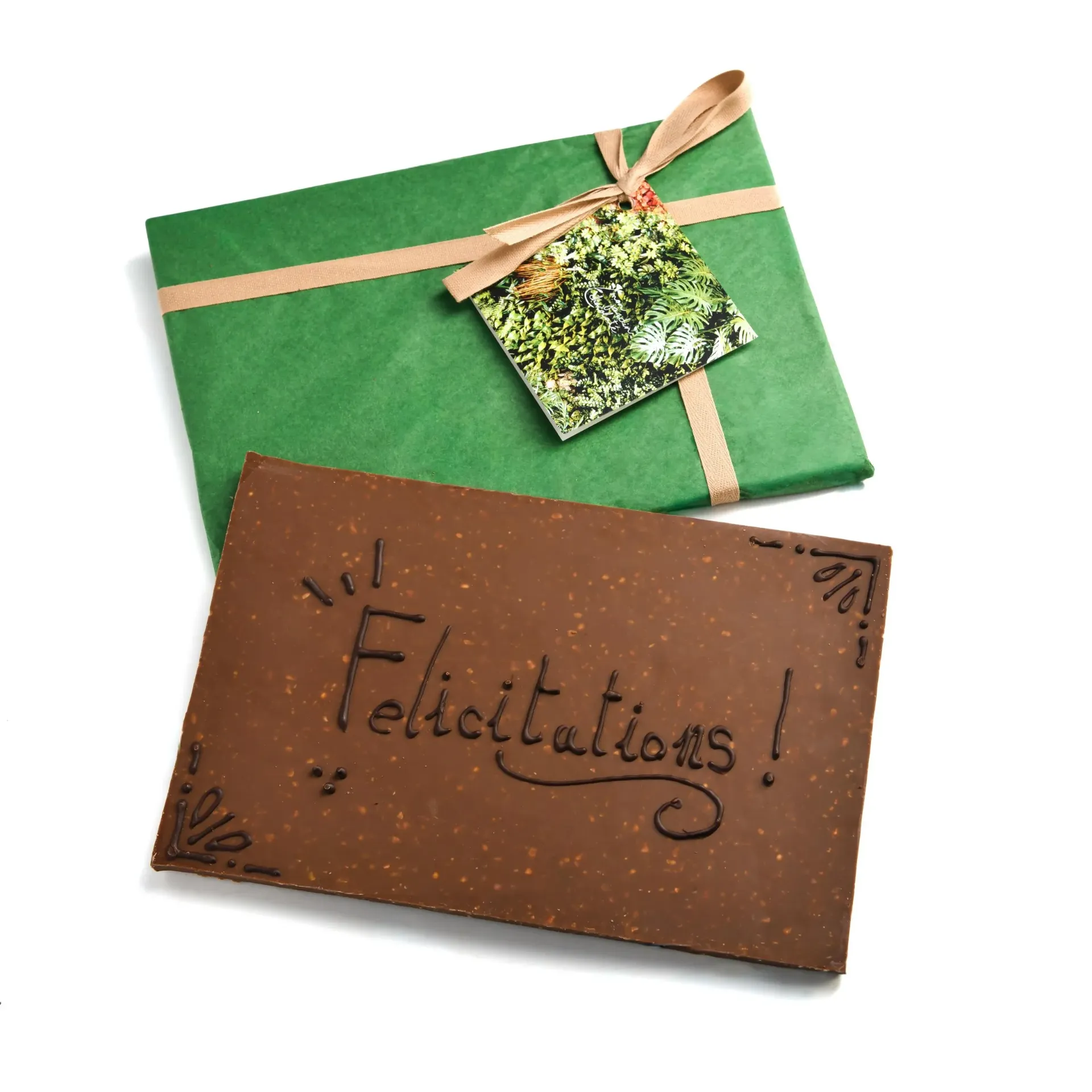 Tablette XL personnalisée chocolat noisettes chocolat au lait