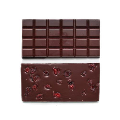 tablette aux canneberges - mon jardin chocolaté, chocolaterie bio artisanale paris