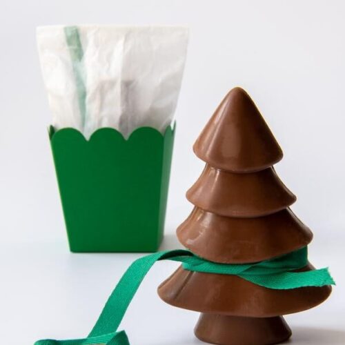Sapin de noel au chocolat au lait
