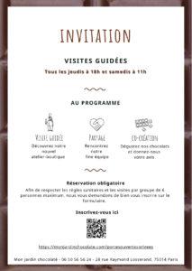 visites guidées - mon jardin chocolaté, chocolaterie bio artisanale paris