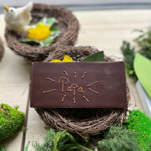 Tablette de chocolat pour la fête des pères et des mères