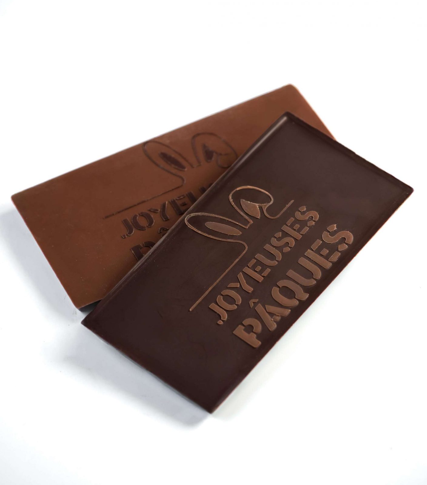 Tablettes de chocolat Joyeuses Pâques